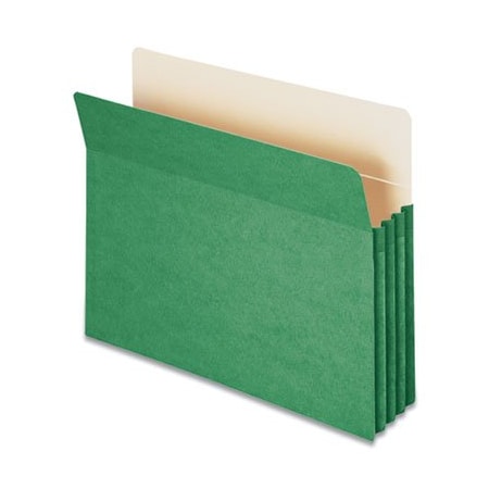 Smead Smead, COLORED FILE POCKETS, 3.5in EXPANSION, LETTER SIZE, GREEN 73226